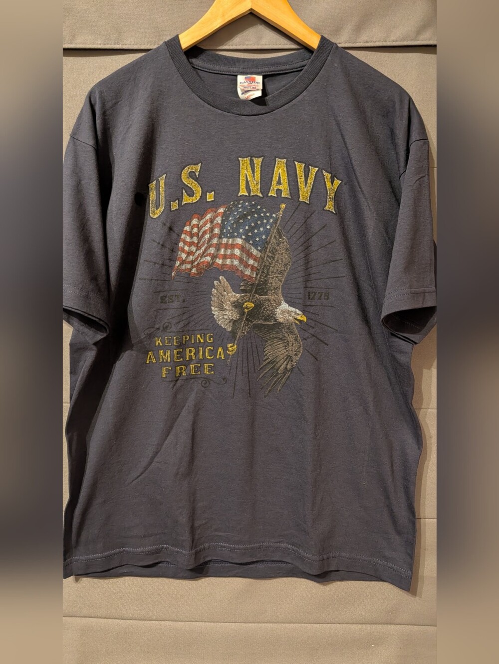 Vintage U.S. Navy Graphic Tee- Dark Gray